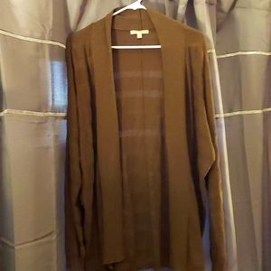 Skies Are Blue Green Open Front Knit Cardigan